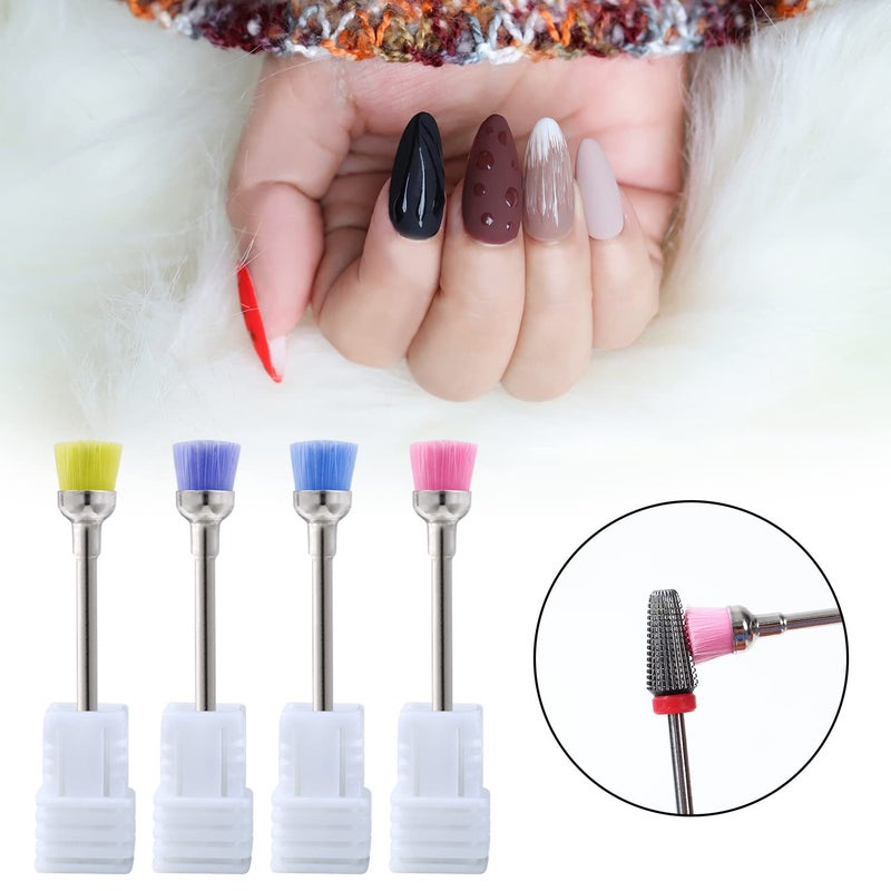 NMKL38 4PCS Nail Drill Bit Set Cleaning Brushes Professional Nail Drill Machine Manicure Accessories, Mixed color - Image 5